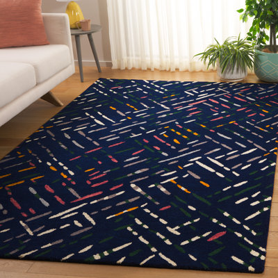 Insiyah Hand Tufted Wool And Cotton With Latex Abstract Rug