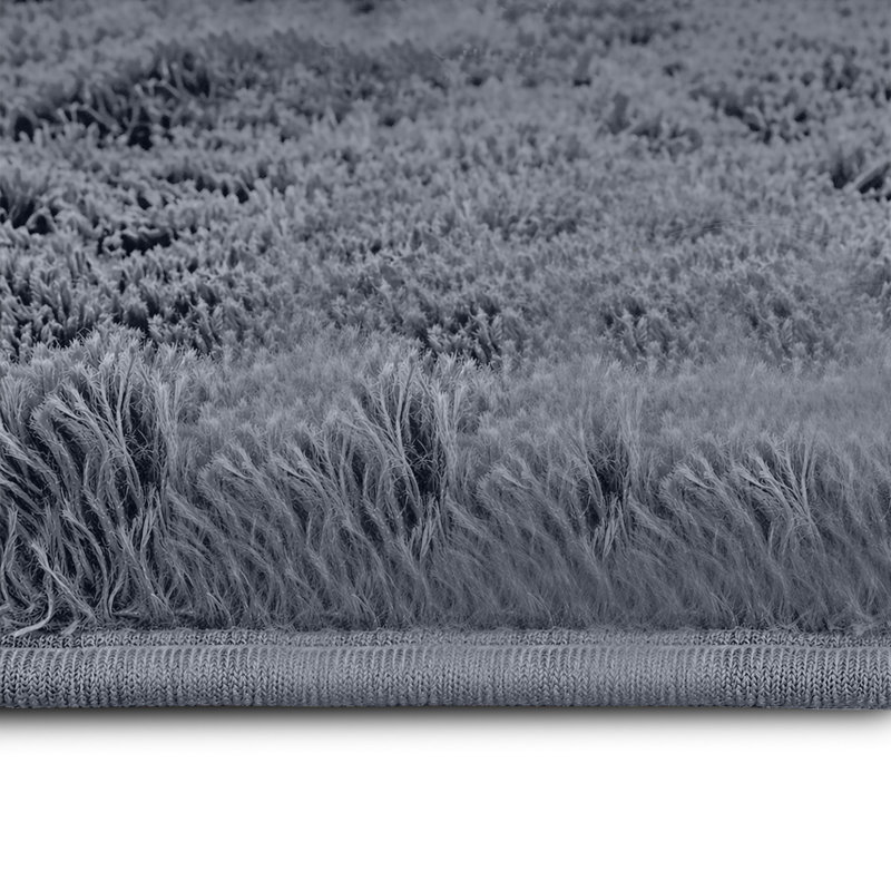 Soft Fluffy Living Room Large Area Rug, Grey, Rectangle 160 x 230 cm