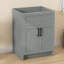 Armoire de salle de bain autoportante grise 24 po x P 21,5 po x H 33,44 po