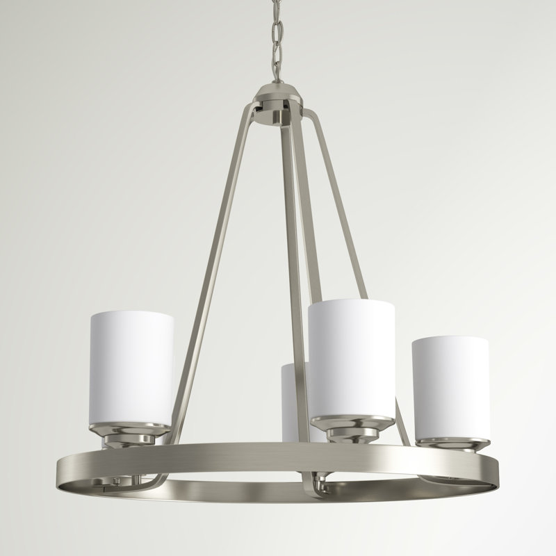 Kemal Five Light Chandelier from Generation Lighting , Brushed Nickel, Not Energy Star, No