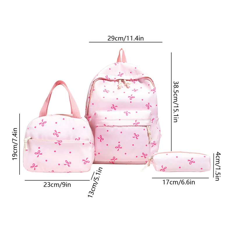 Ensemble de trois sacs à main pour femmes avec nœud papillon, grande capacité et polyvalent, comprenant un sac à dos, un sac à bandoulière et un cabas.