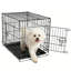 Cage à chien pliable en métal avec plateau en plastique