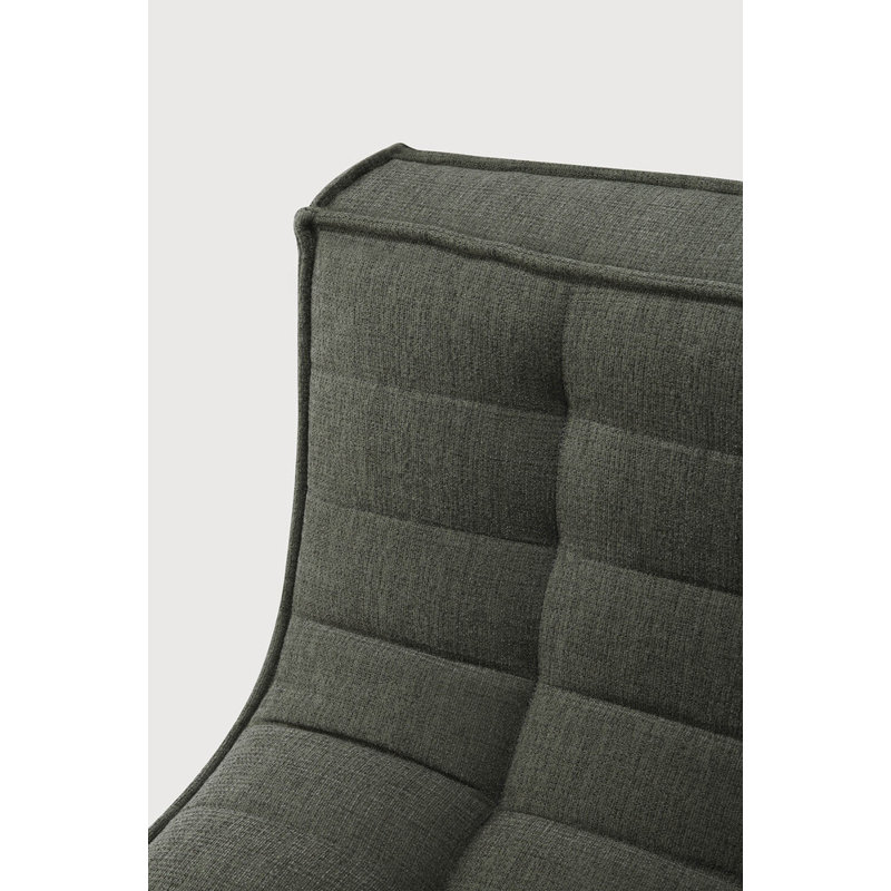 Armless Chair, Moss Cotton Blend