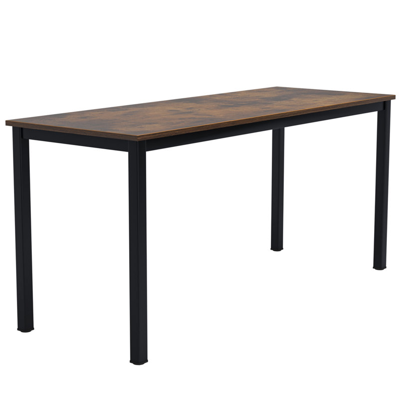 Adero Writing Desk / Computer Desk, Rustic Brown/Black, 29.5 " H x 63 " W x 23.6 " D