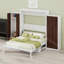 Lit escamotable mural avec placard, tiroirs et table Murphy