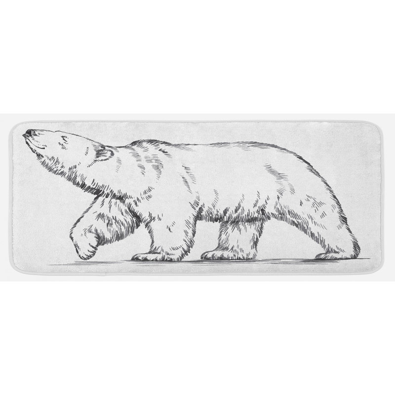 Tapis de cuisine ours polaire