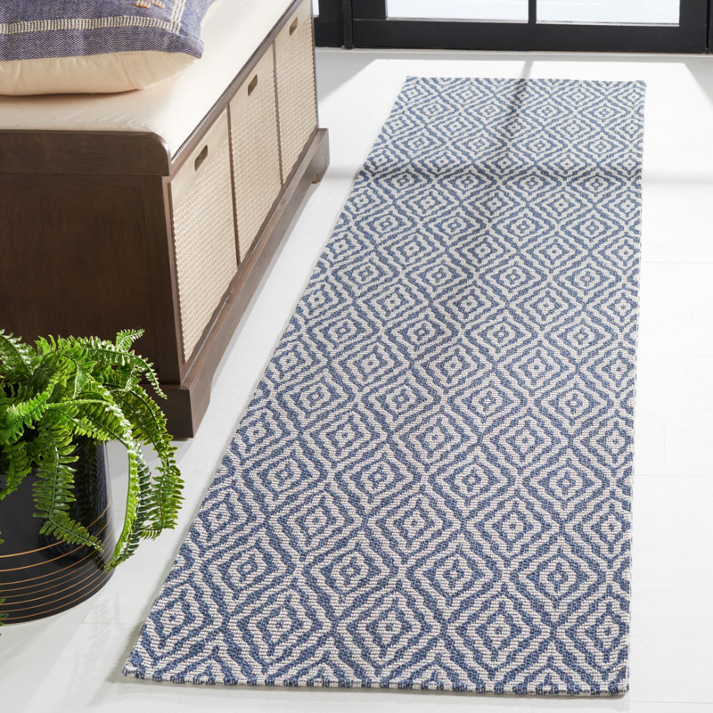 Tapis gris clair en coton Martha Stewart, Tapis de couloir 2 pi x 8 pi