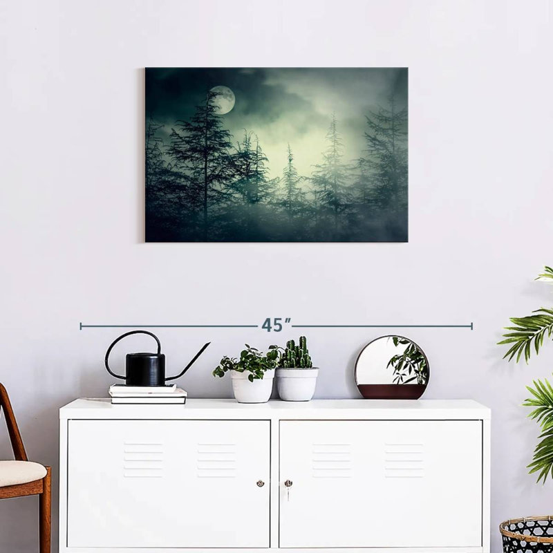 Forêt sombre et sombre, H 20 po x l 30 po