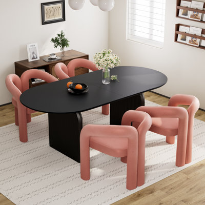 Ensemble de table de salle à manger 70 po avec chaises Velevt