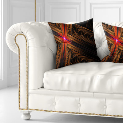 Fractal Cross Design - coussin imprimé abstrait