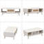 Table basse avec rangement et tiroir en rotin, pieds en bois massif-1431428439