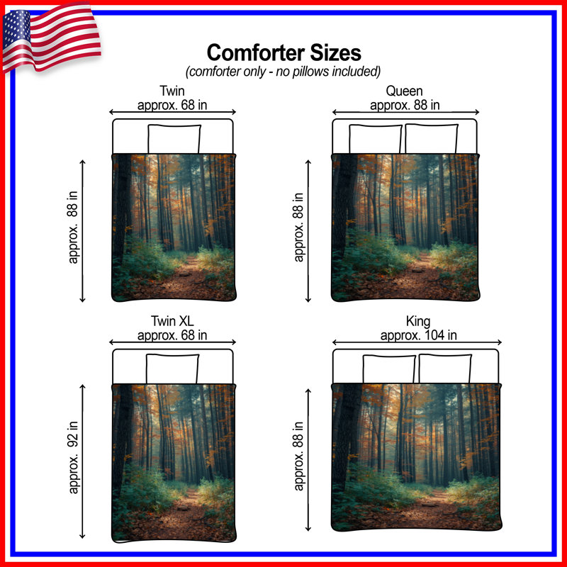 Autumn Forest Pathway Comforter, King