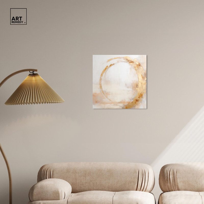 Art Remedy Boho Abstracts Canvas Golden Orb II, 20" H x 20" W, Wrapped Canvas