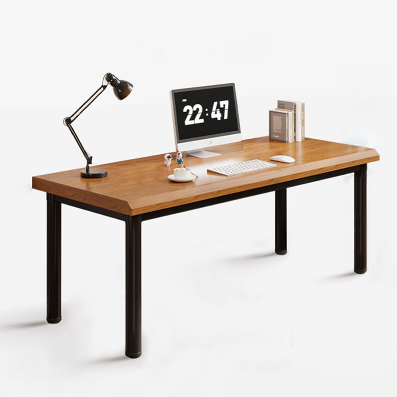 Bureau d'écriture rectangulaire en bois massif noyer, H 29,53 po x l 78,74 po x P 31,5 po