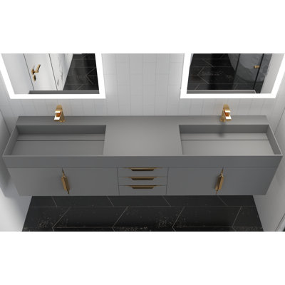 84" Amazon Double Bathroom Vanity with Top