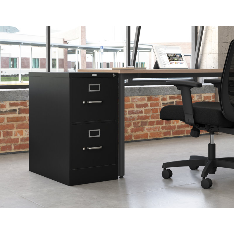 510 Series 2-Drawer Vertical Filing Cabinet, Black