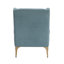 Fauteuil d'appoint à oreilles en chenille bleue avec surpiqûres en losange, structure en contreplaqué et coussin de dossier moderne à hauteur de pieds de 7,5 po, housse de siège amovible, ensemble de 19 po-1689524315