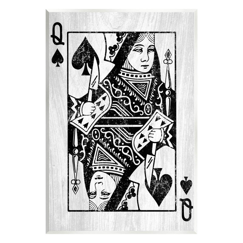 «Card Deck Queen Imagery» par Lil 'Rue - impression sans cadre sur panneau de fibres à densité moyenne