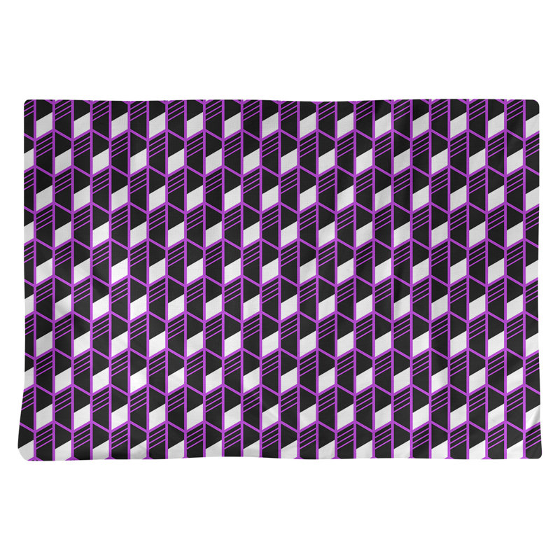 Napperon à rayures géométriques classique de 18 po, Violet