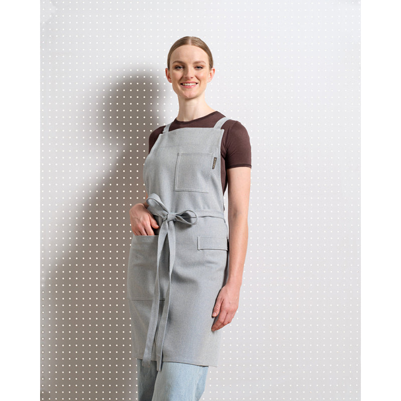 Crossback Apron, Heavy Twill Blue
