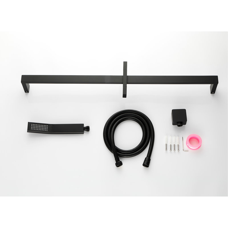 Handheld Shower Having 28-Inch Slide Bar And 59-Inch Hose, Matte Black Bathroom Framework, Adjustable Head, Powerful Water Current, Nozzles, Rust- Stainless Including Property, Potent Spray, Rust