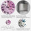 Horloge murale mauve liquide «Waves I»-42983285