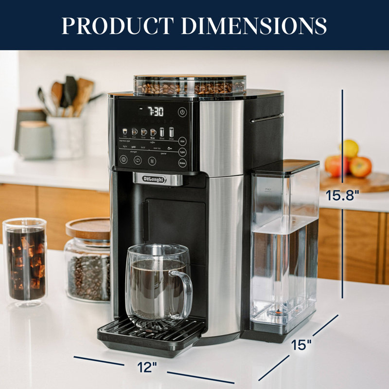 TrueBrew™ Automatic Single-Serve Drip Coffee Maker with Built-In Grinder and Bean Extract Technology