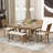 6-Piece Wood Half Round Dining Table Set Kitchen Table Set
