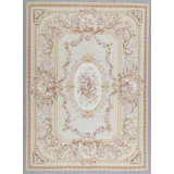 Hand-Knotted High-Quality Gray, Brown, and Pink Area Rug
