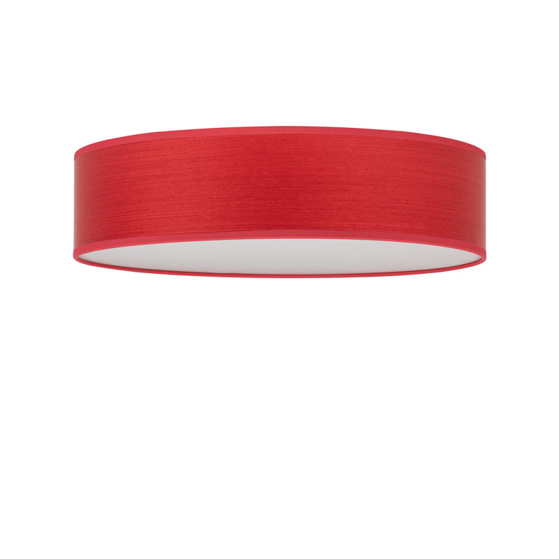 Ocho Solid Wood Flush Mount, Red