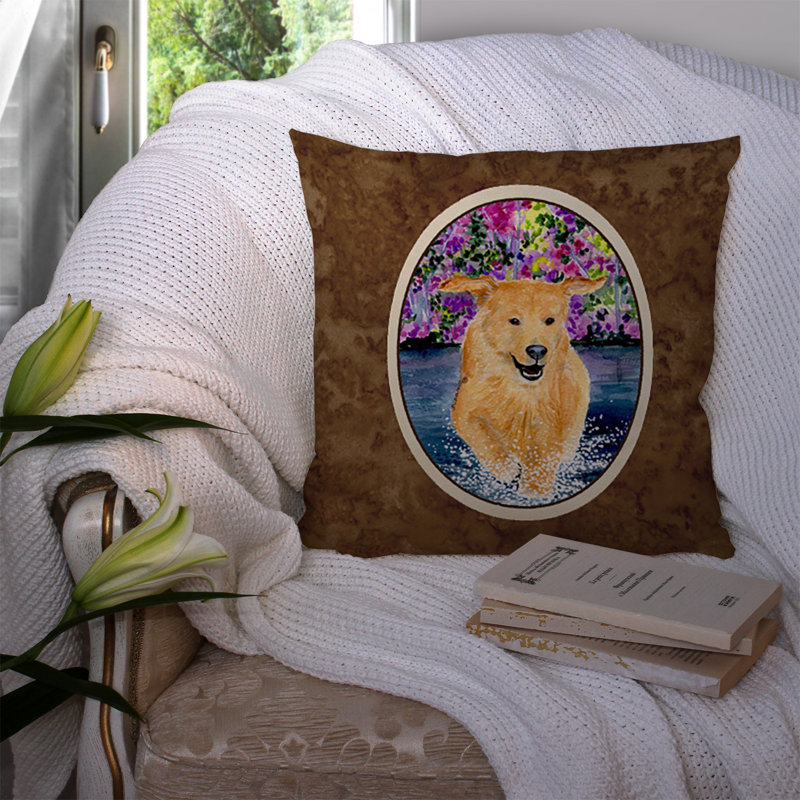 Coussin décoratif intérieur/extérieur golden retriever