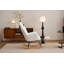 Chaise berçante rembourrée, fauteuil d'appoint avec dossier haut pour le salon, chambre à coucher
