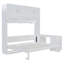 Grand lit escamotable mural avec bureau, tablettes de rangement et grandes armoires, blanc (ANCIEN SKU: N820S10034K)