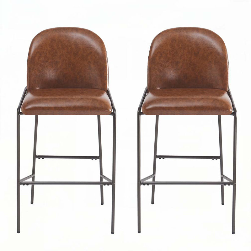 Metal Upholstered Barstool
