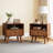 Wood Nightstand with Drawer and Open Storage Shelf, Mid Century Bedside Table for Bedroom-677872989