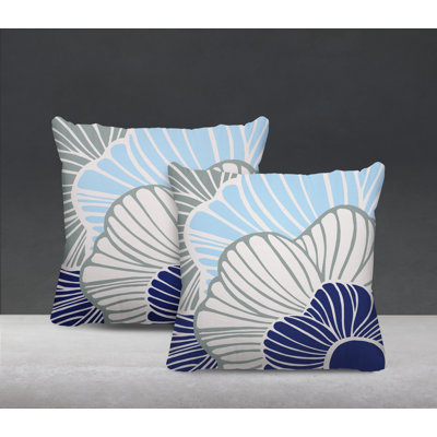 Floral Outdoor Reversible Throw Pillow
