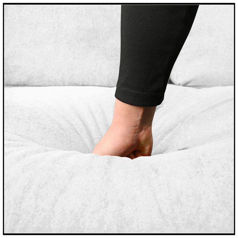 Convertible Pull Out Sofa Bed Queen Size, 3-In-1 Multi-Functional Chenille Loveseat With Thick Cushions And Side Storage