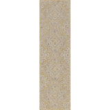 Rhodes Hand-Tufted Cut/Loop Pile Textured Medallions Wool Rug