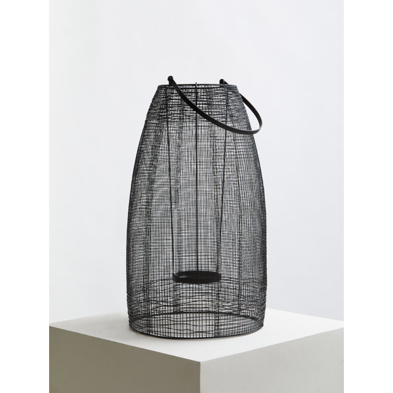 Cockrell Metal Tabletop Lantern, 70cm H x 28cm W x 28cm D