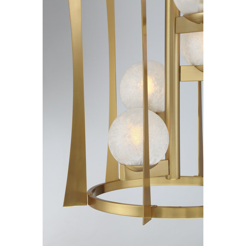 Luminaire suspendu 4 lumières Darien, Laiton