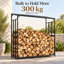 156.5cm W Metal Log Rack