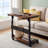 2-Tier Tower Stand, Height Adjustable PC Stand, Computer Cart with Folding Panel, Side Table with Wheels, Pegboard, Hooks and Mouse Pad-118662922