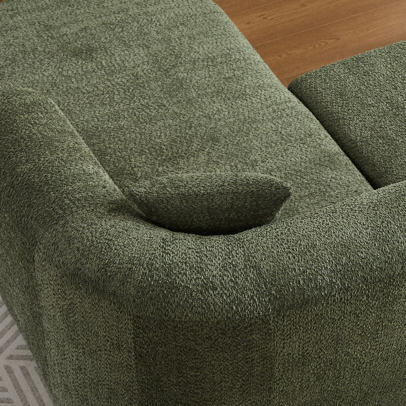 Canapé modulaire luxueux, tissu chenille, design moderne incurvé pour la maison
