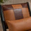  Fauteuil d'appoint en cuir Boho pour salon et chambre à coucher