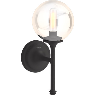 Bellera 1 Light Indoor Wall Sconce with Globular Glass Shade