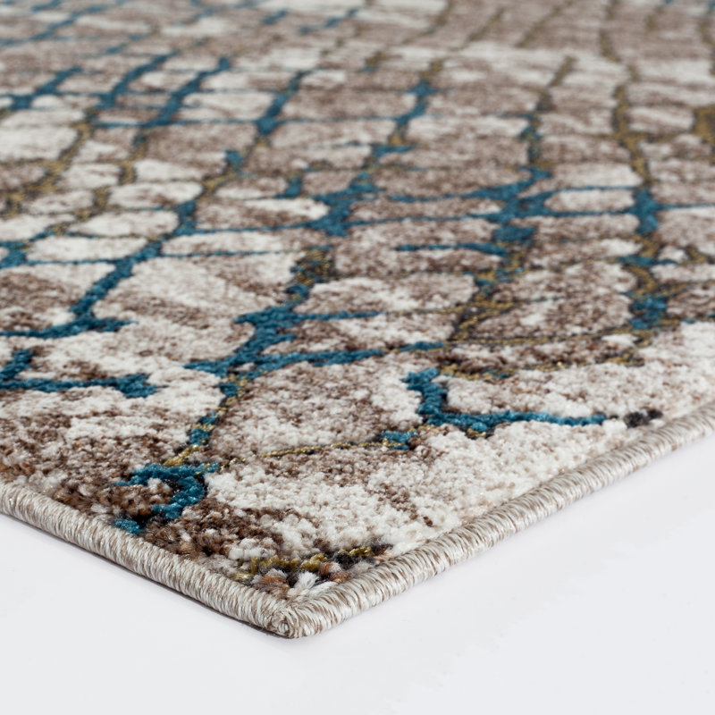 Tapis d'intérieur / extérieur beige Marlette, 2' x 3'