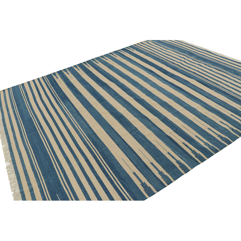 Dhuree Cotton Striped Area Rug, Rectangle 8' x 10'
