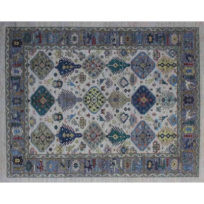 Transitional Hand Knotted Wool Oriental Indoor Rug