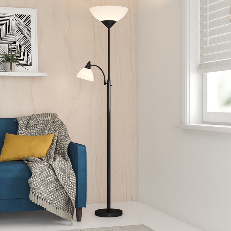 Lampe torchère sur pied 71 po Baila, Noir