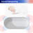 67 in. Oval Solid Surface Freestanding Soaking Bathtub with Overflow, Matte White